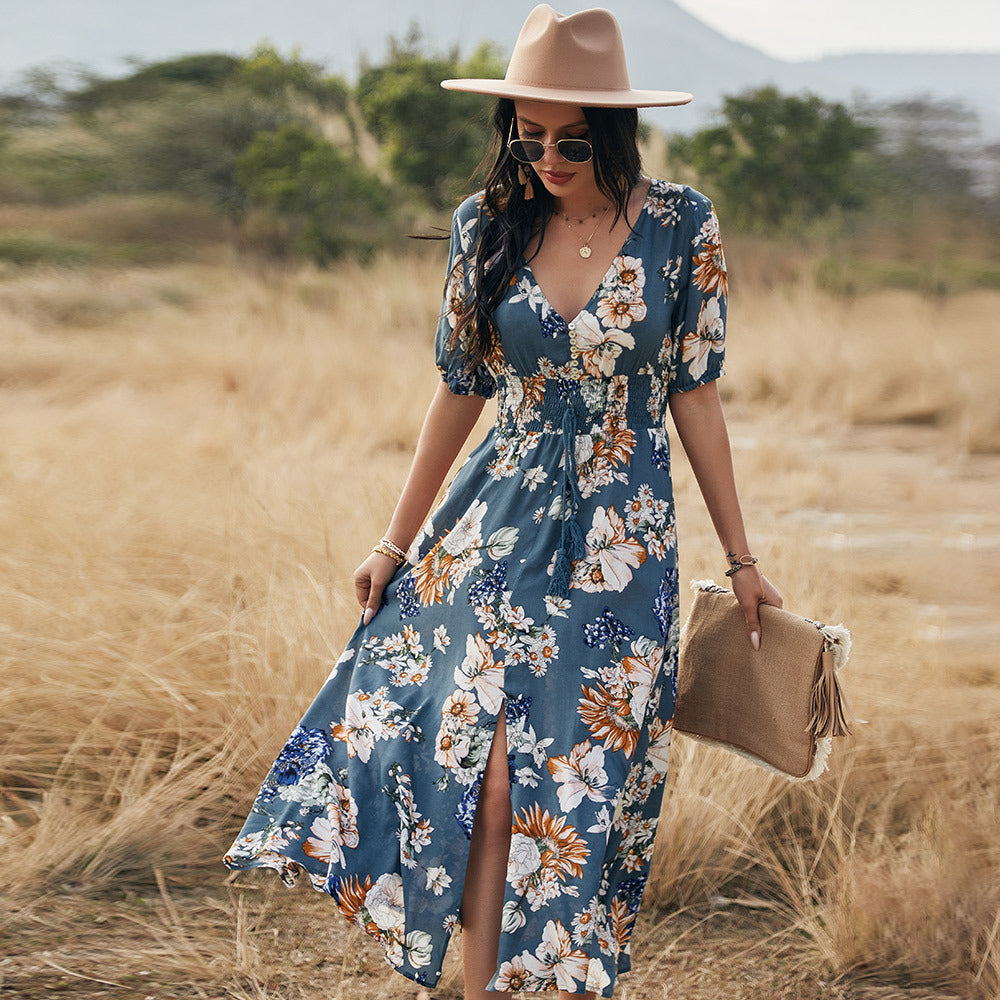 Bohemian Floral Maxi Dress