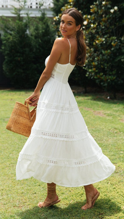 White Boho Maxi Dress